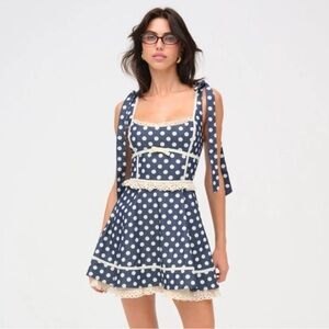 Like New For Love and Lemons Polka Dot Mini Dress, M